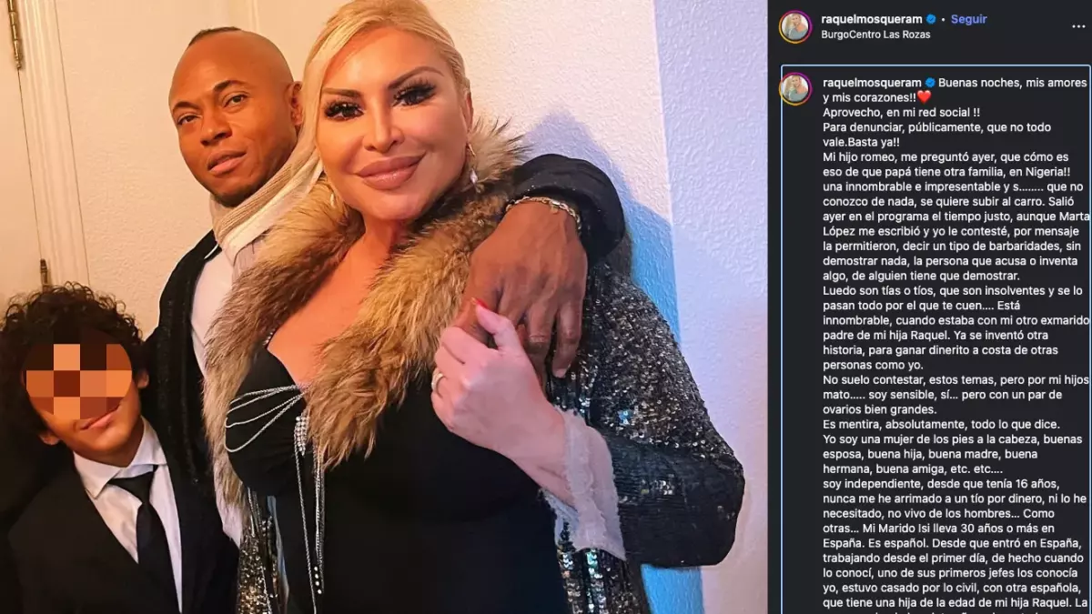 Raquel Mosquera recibe un duro aviso sobre su marido Isi: “Tiene otra  familia”